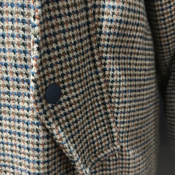 Zara Houndstooth Wool Blend Parka Size 13-14 - Picture 5 of 8